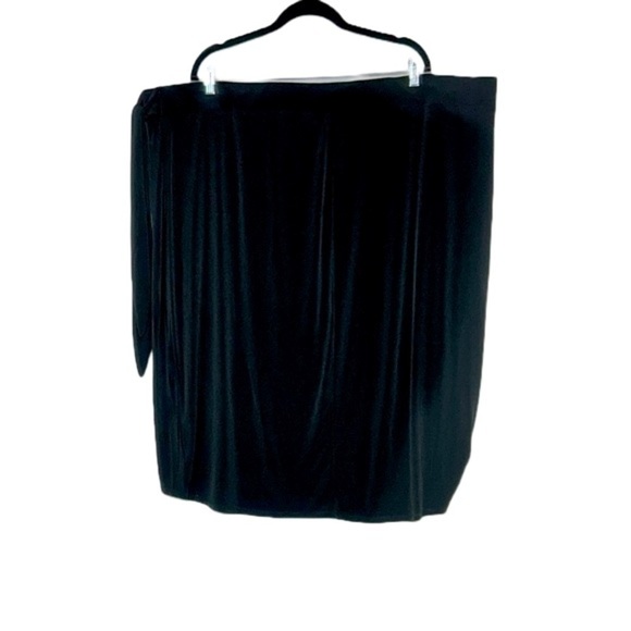 NWT Torrid Black Faux Wrap Skirt with Side Tie & Tulip Hem, Stretchy, Size 5X - Picture 5 of 13
